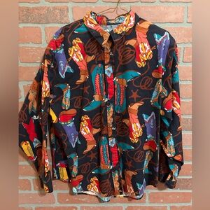Panhandle Slim Multicolor Western Shirt- Size Large